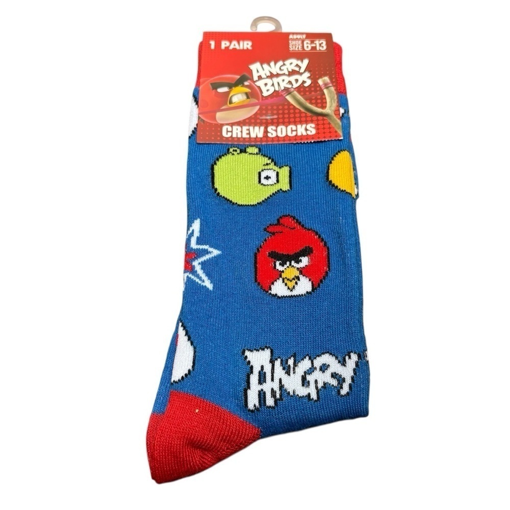 3/$20 Crazy Socks Angry Birds for Men & Women Cozy Funny Gift for Game Lovers